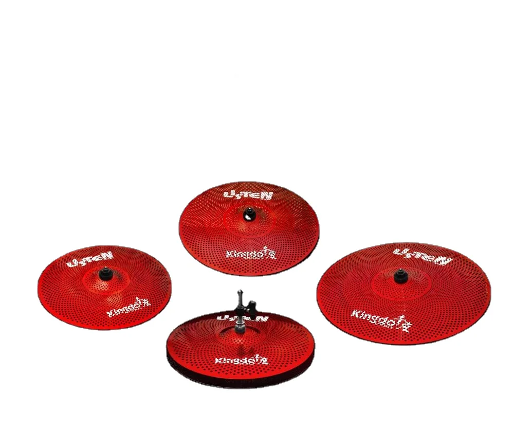Factory Produces  Mute cymbals Low Volume Practice cymbal set listen series red  Alloy cymbals