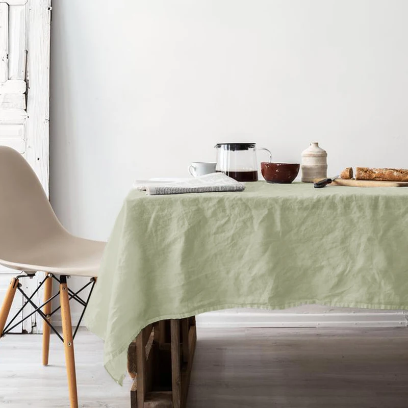 Table linens/machine cutwork embroidery textured linen party tablecloth for dining room table linens/wedding decorations