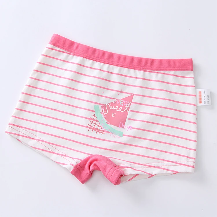 Модное нижнее белье из органического хлопка для малышей, трусики для маленьких девочек с мультяшным принтом
