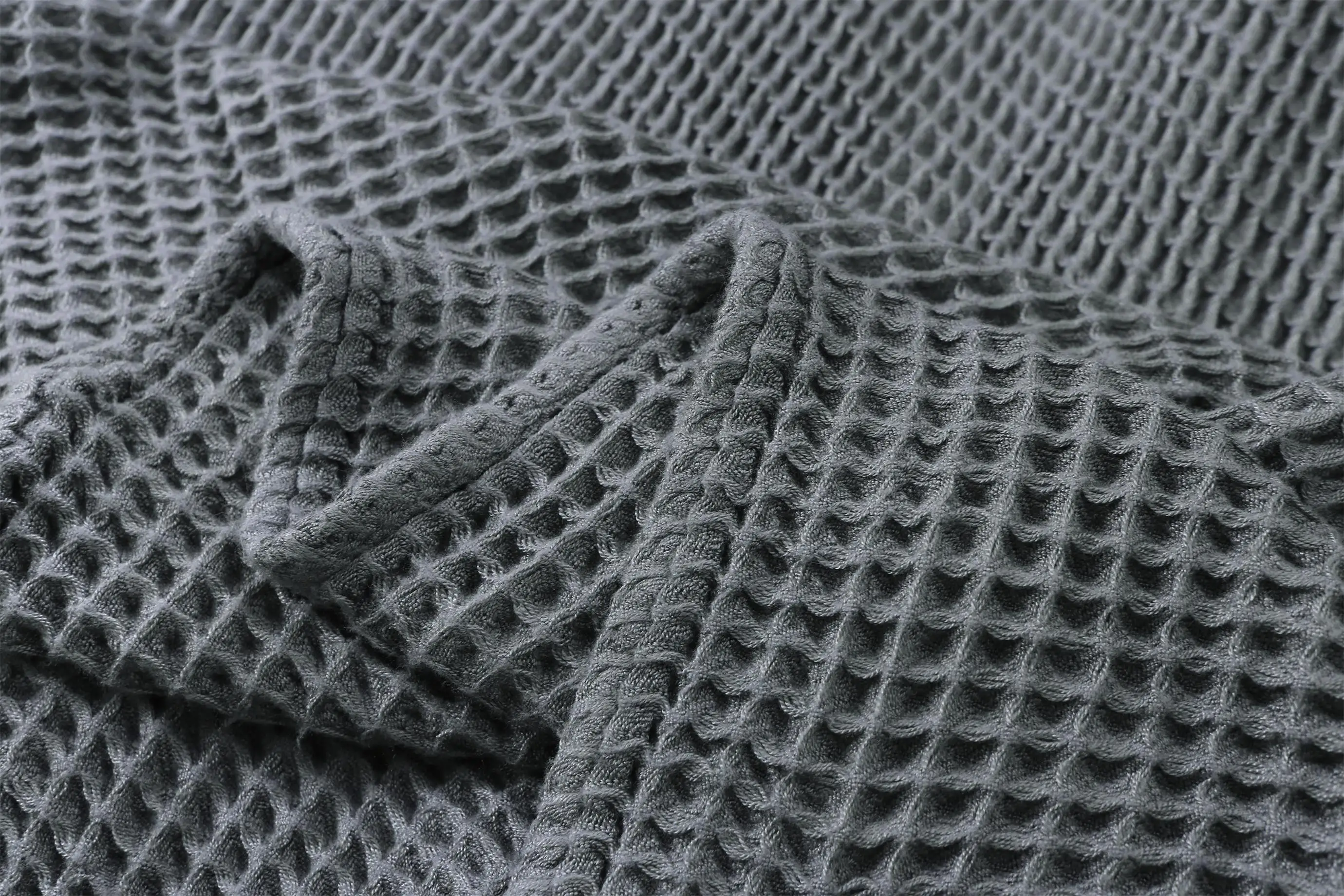 Organic Bamboo waffle blanket sofa couch throws Breathable light weight for all season