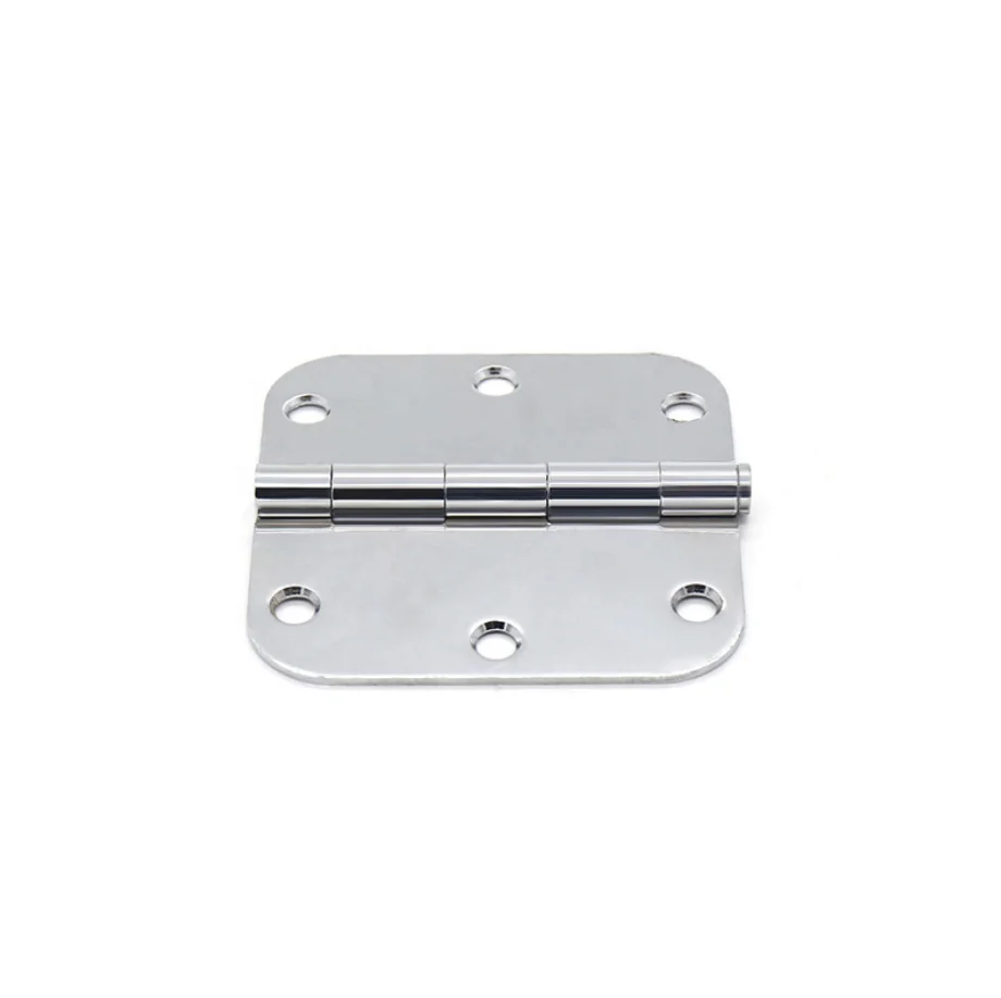 Low Price Markdown Sale Door Hardware 3.5 Inch Iron Kitchen Cabinet Hinge Black Round Corner Door Hinge