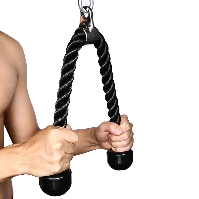 
Factory Wholesale fitness accessories 27 inches Triceps Rope 