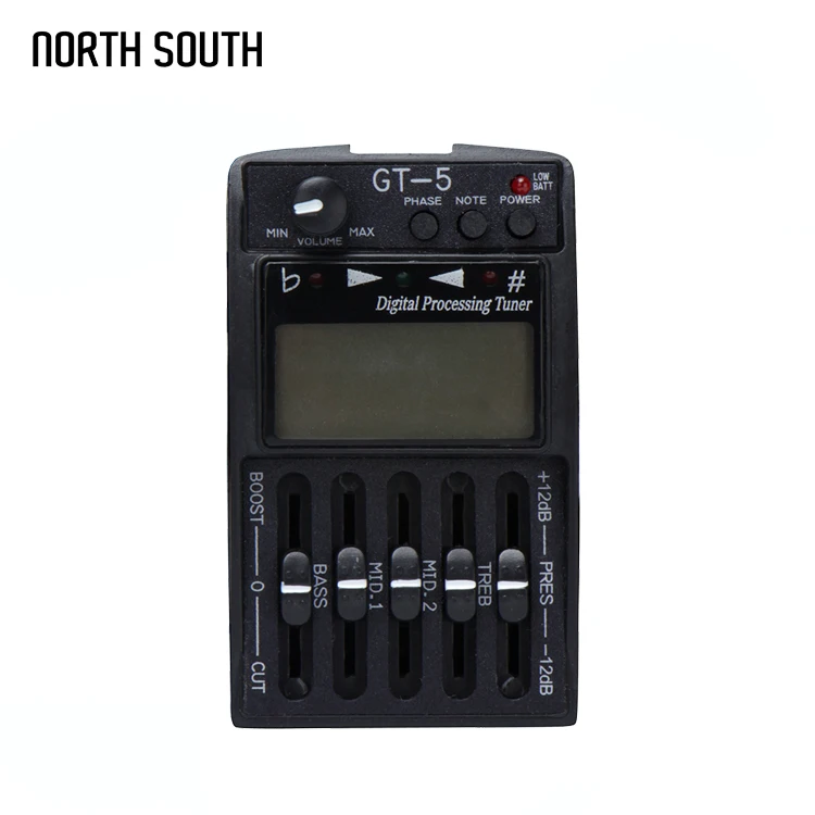 5 полос гитары эквалайзер предусилитель усилитель с ЖК-тюнером