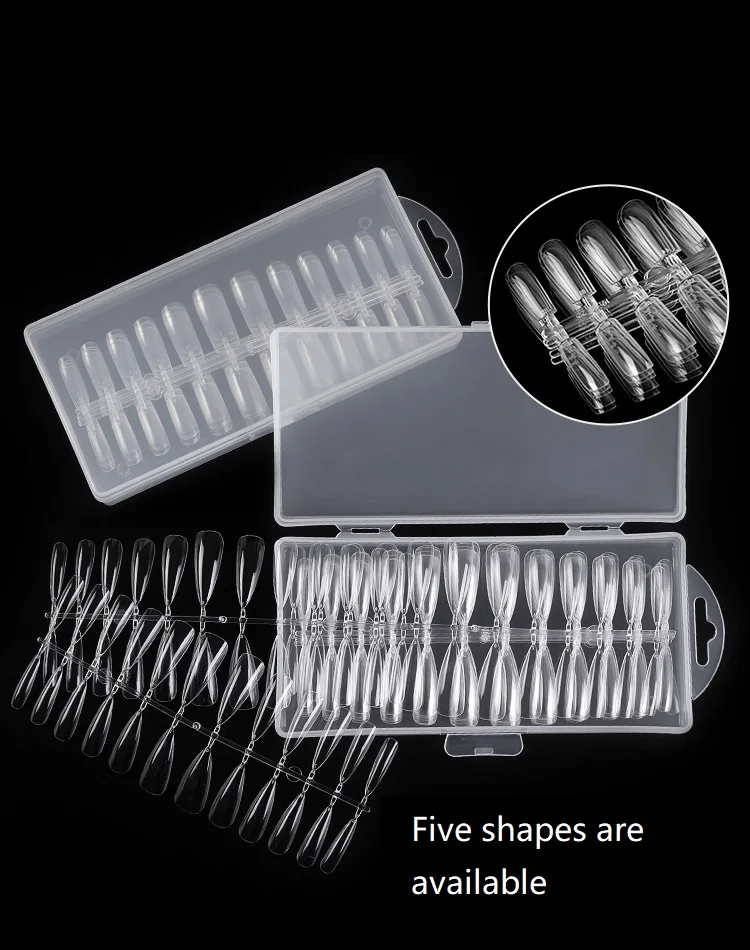240 Pieces  Nail Transparent Non-trace Ultra-thin Nail Extension Fake Nail Patch Manufacturers Direct PVC