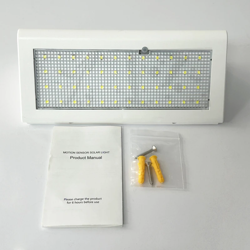 6W LED Solar Wall Lamp Outdoor Waterproof IP65 With Motion Sensor For Home Garden Courtyard