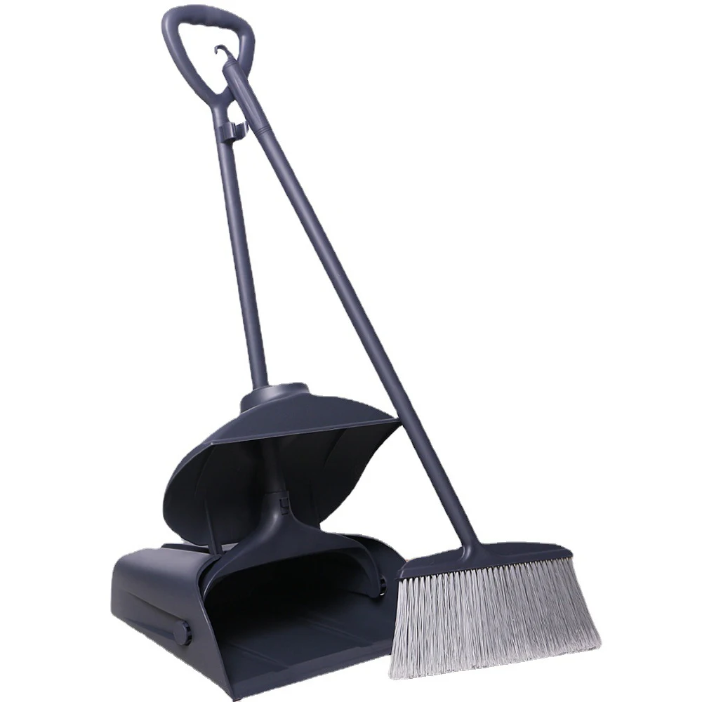 Aluminium long handle plastic broom and dustpan with cover