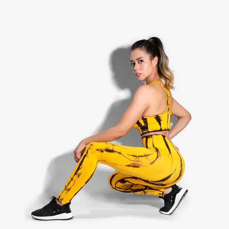 2020 New Wholesale seamless sports suit women yoga wear high stretch tie-dye exercise sports yoga bra cover custom logo