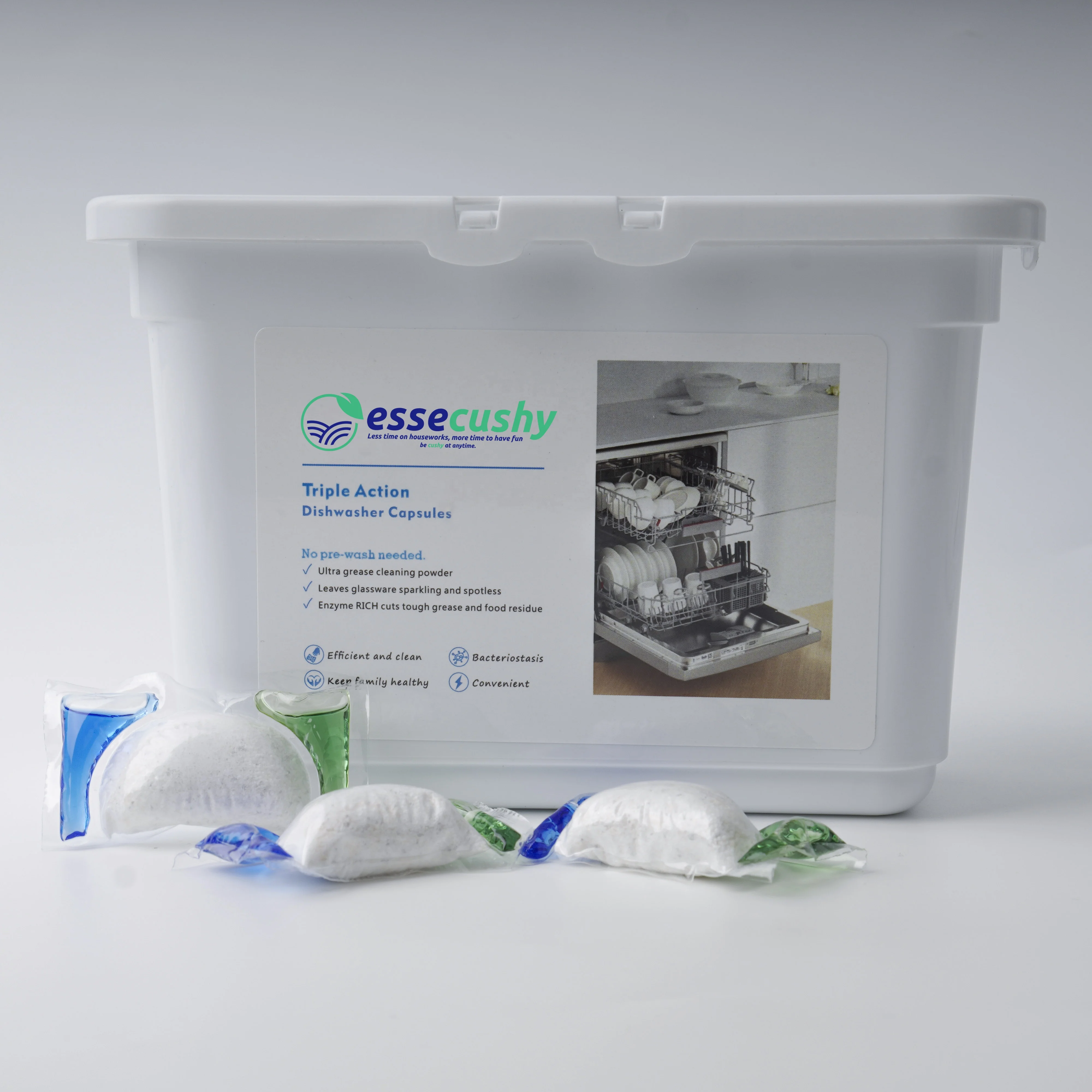 2024 hot sale Eco-friendly high efficient Dishwasher Detergent pods for Dishwasher Machine