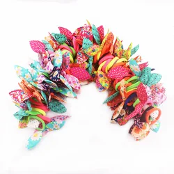 Various styles bulk cute  elastic hair tie for women Polka Dot Bow baby kids elastic hair bands