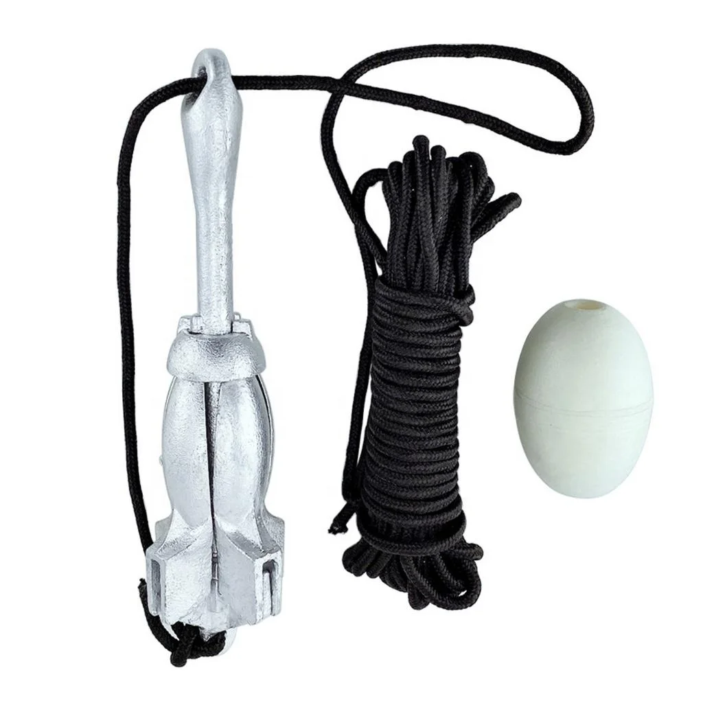 1 Set 4-tine Boat Folding Anchor Marine Rope Float Ball Kit For Kayak Canoe Yacht Sailboat Fishing Boat Accessories Marine