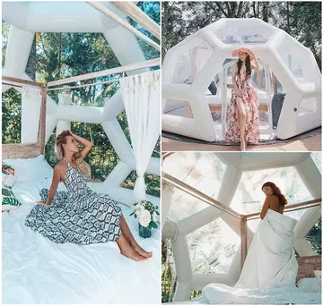 Hot sale  inflatable geodesic dome transparent bubble tent clear 3/4/5 m dome tent for event