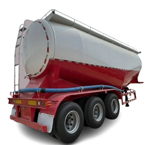 JINMA Low Price 40 Ton Fly Ash Cement Bulk Carrier Tanker 50 Ton V-3 Axle Bulk Cement Tank Trailer Half Truck Trailer