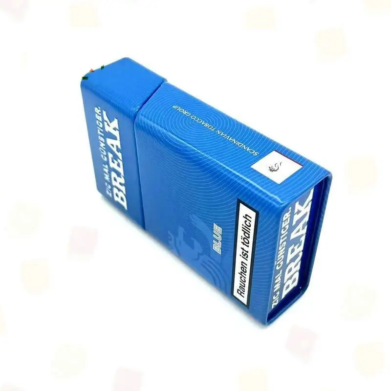 Custom Printing Hinged Cigarette Tin Box Cover for Tobacco Paper Box Packaging Factory Cost