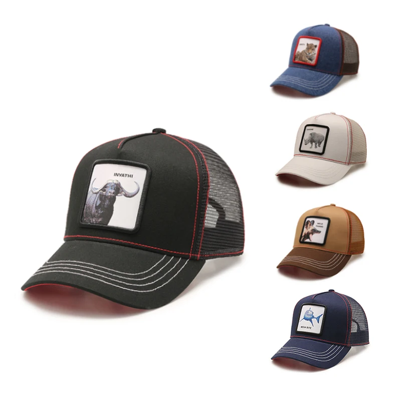 
Wholesale Mens Hat Animal 5 Panel Cap Blank Trucker Hats 