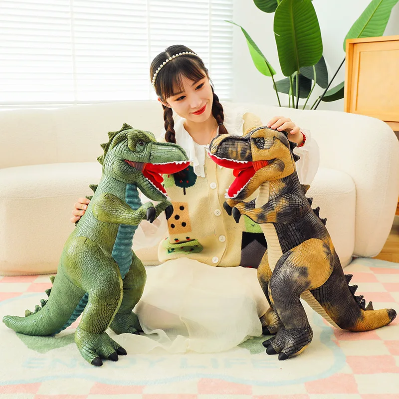 Lifelike Big Plushies Tyrannosaurus Soft Toy Bedtime Doll Children Gifts Giant Stuffed Plush Dinosaur Toys for Kids