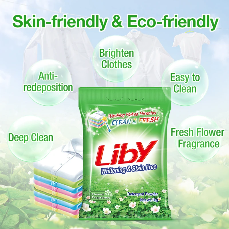 Liby Grepower omo Factory Bulk Washing Powder 20kg Detergent En Polvo Laundry Detergente Powder Washing China Manufacture