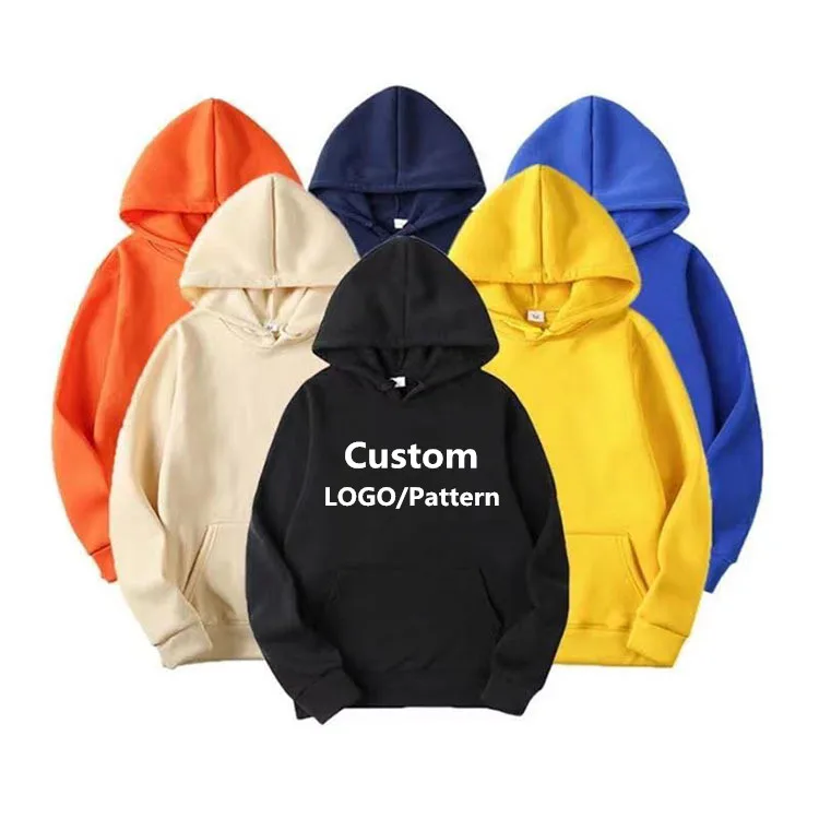 Custom Own Logo Sublimation Embroidery Printing Blank Pullover Men Sweatshirt Hoodie