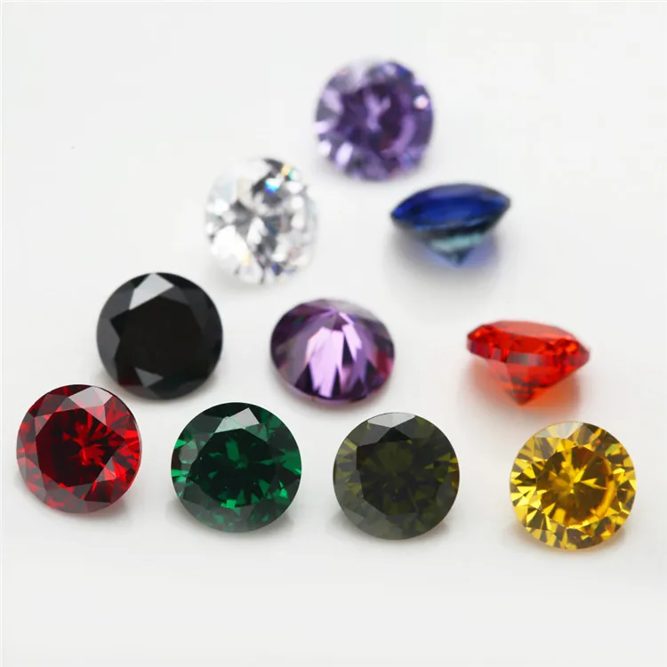 Pink color loose 3mm round signity cz loose stone