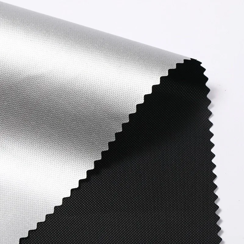 China manufacture waterproof car cover black out outdoor 210d polyester oxford  fabric silver coated