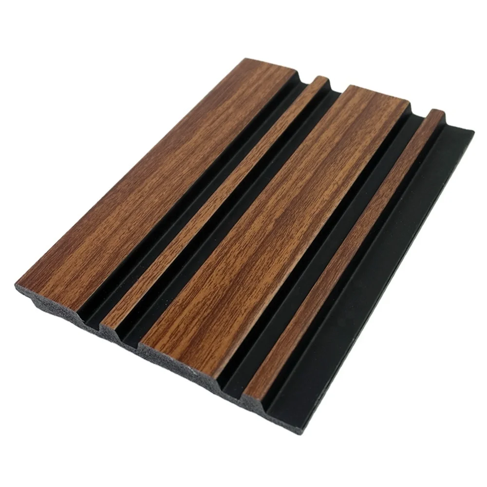 YINING PS Gold 3d Interior Wall Panel Pvc Fluted Wall Board  Luxury