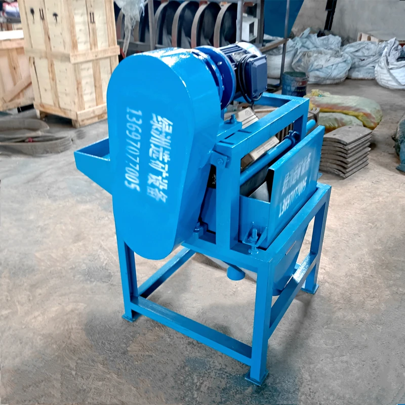 Lab Small Capacity Wet Permanent Magnet Cylinder Magnetic Separator High Intensity Lab Drum Type Magnetic Separator Roller