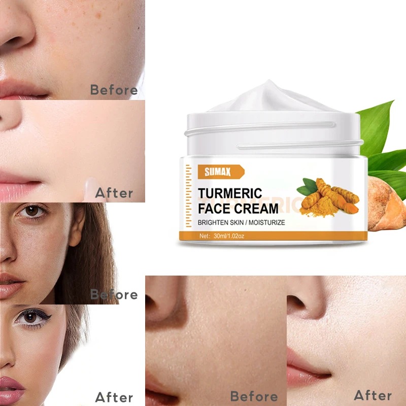 Sumax Private Label Skin Care Whitening Turmeric Face Cream Brightening Cream For Women