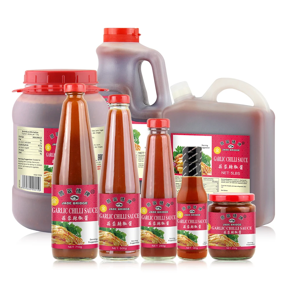Garlic Chilli Paste Supplier Seasoning Bulk Wholesale Jade Bridge Garlic Chilli Sauce with Factory Price