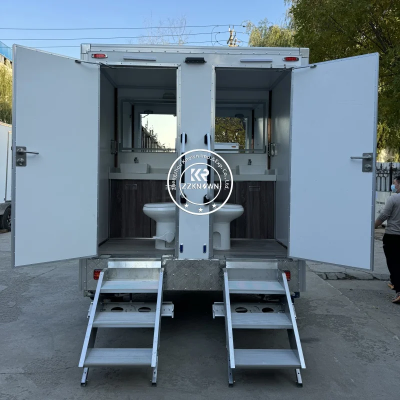 Special Price Public WC Camping Bathroom Portable Mobile Toilet Trailer VIP Luxury Outdoor Toilets Restroom Trailers For Sale
