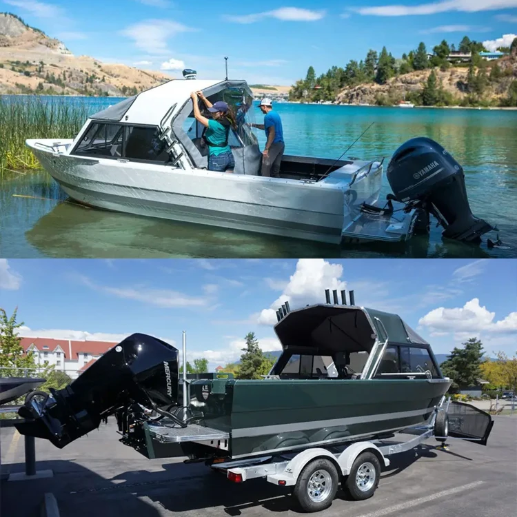 KinOcean Aluminum Sport Fishing Boats Use Outboard Engine