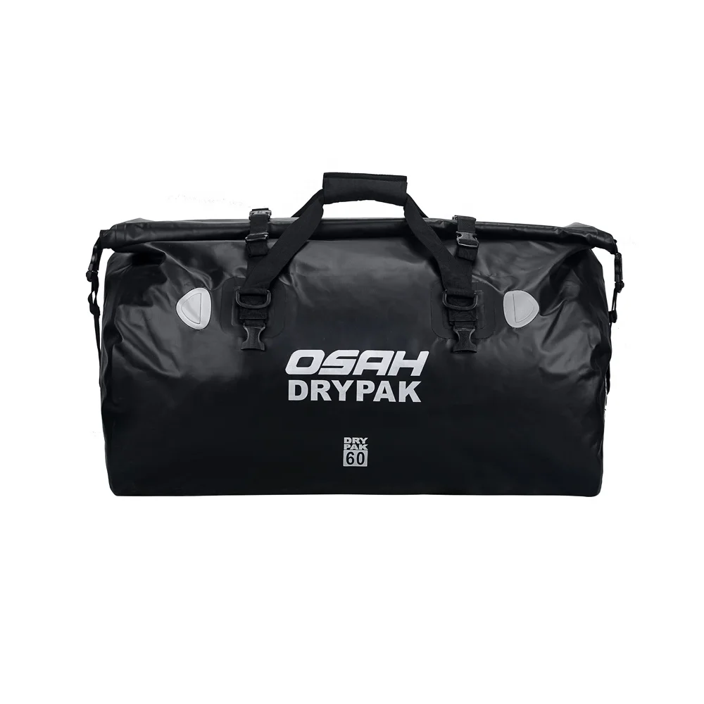Custom 60L  durable roll top waterproof motorcycle duffle rear bag
