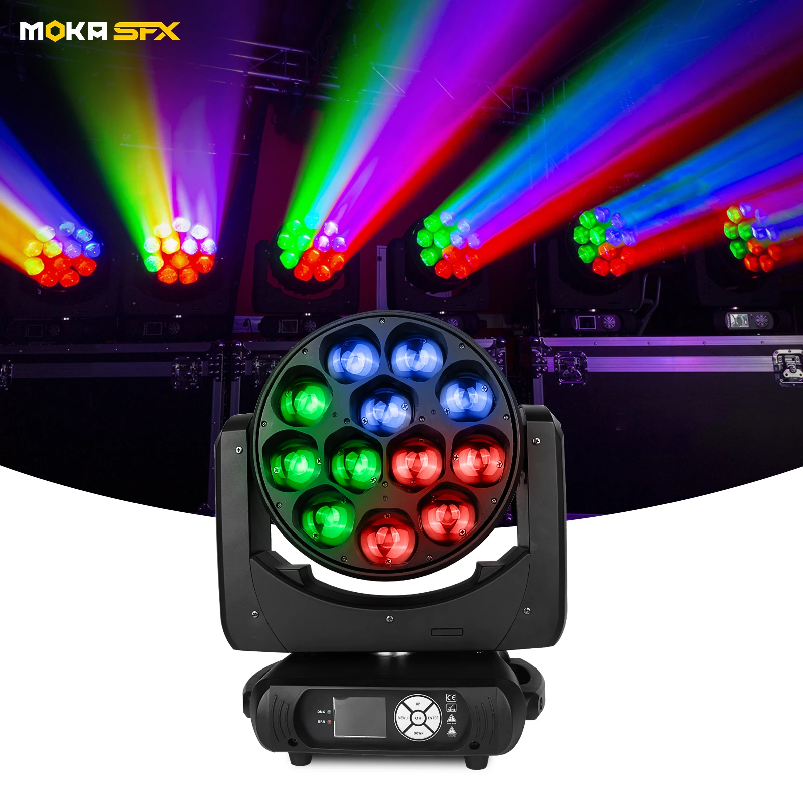 MOKA SFX 12*40w zoom led moving head light wash for disco party club bar dj show stage lighting