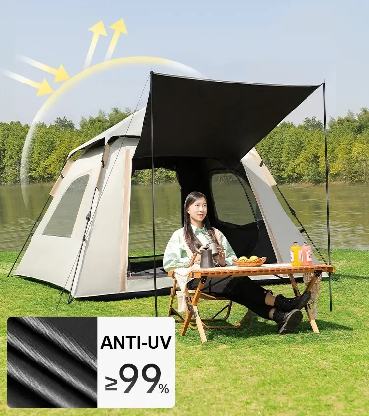 High Quality Family Part Camping Tent Large Camping Tents 4 Persons Outdoor Waterproof Tents Camping