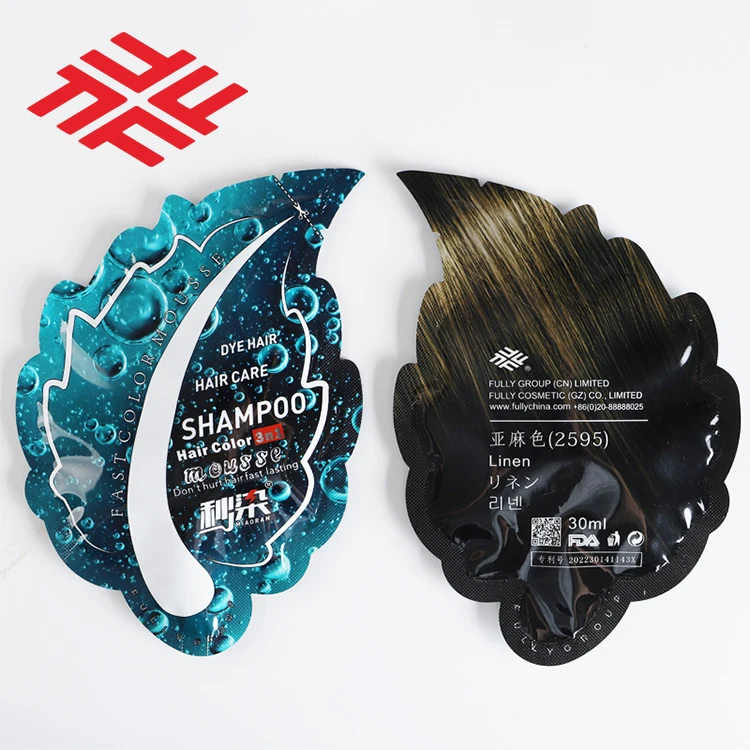 FULLY Factory New Arrival Hair Color Foam Shape No Ammonia Water Aqua Permanent Black Hair Dye