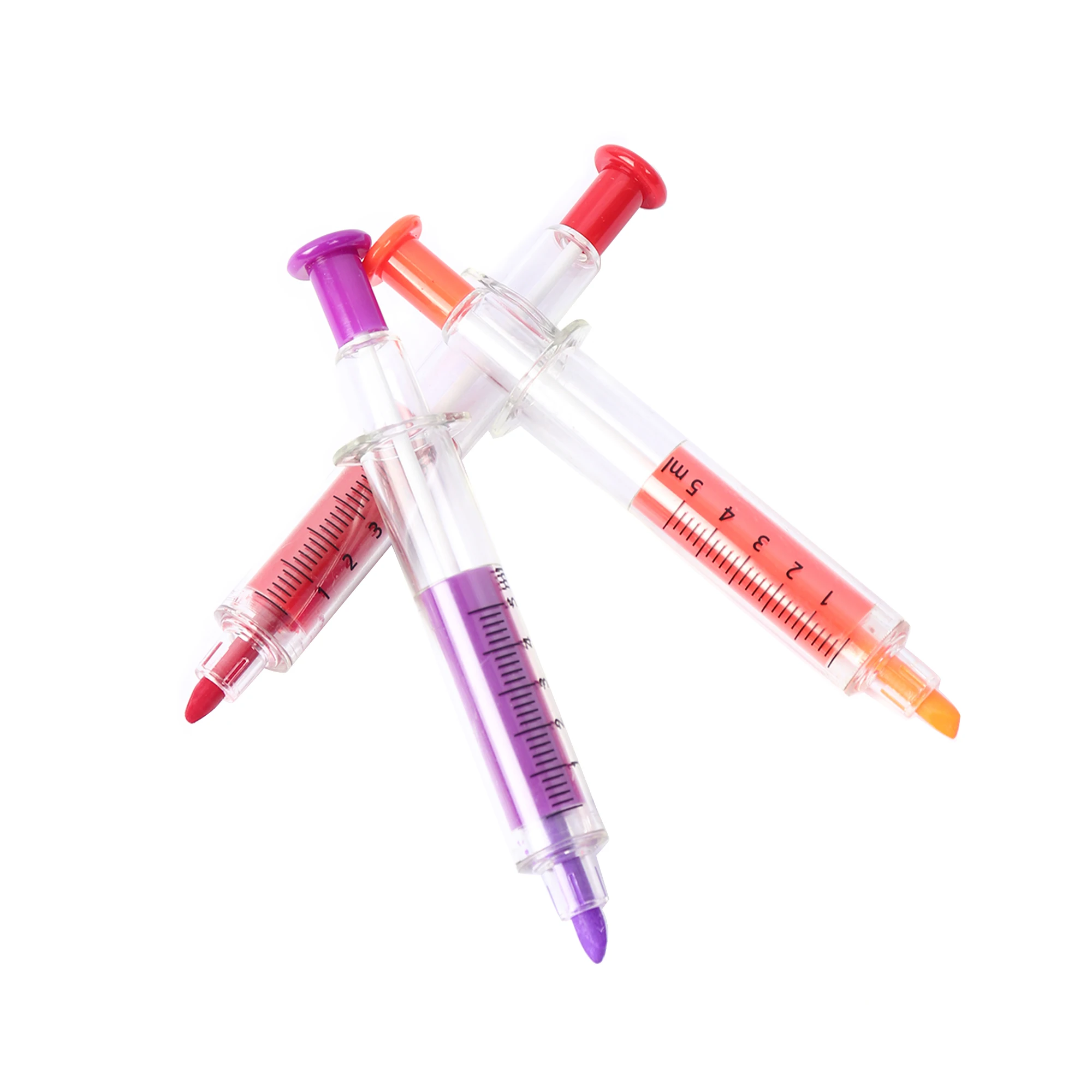 Wholesale Direct Sales Custom Good Quality Multi Color Headed Syringe Water color Pens and Highlighter markers for drawing