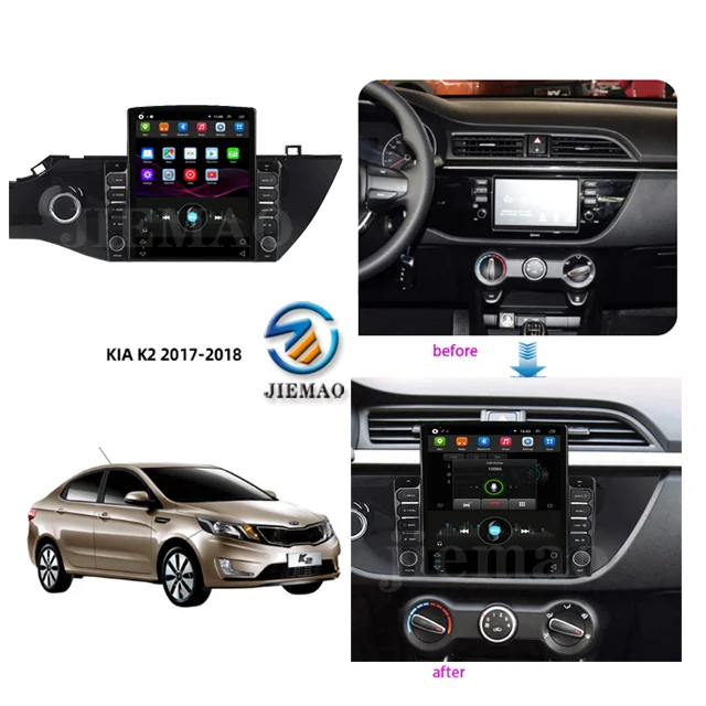 
Tesla Vertical Android Car Video Radio Player For Kia K2 Rio 2016-2019 Car Stereo Audio GPS Navigation Multimedia System no dvd 
