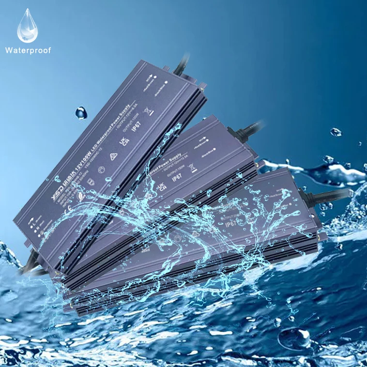 60w 100w 150w 200w 250w 300w 350w Waterproof LED Power Supply 12v24v Outdoor IP67 LED Power Supply For Flash Lamp