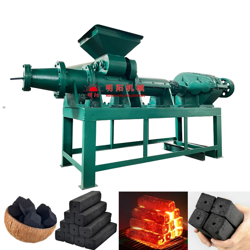 Factory Price Screw Type Briquette Charcoal Making Machine Extruder Production Line
