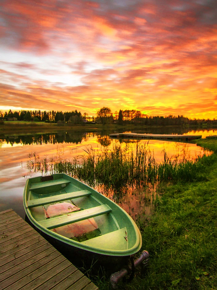 5D DIY Diamond Painting Sunset Full Square Round Drill Diamond Embroidery Boat Scenery Cross Stitch Mosaic Sale Crafts