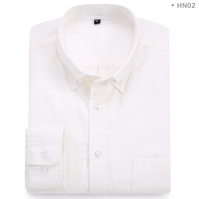 Luxury Fashion Rose Red Oxford Cotton Button Down Loose Fit Long Sleeve With Pocket Shirts For Men