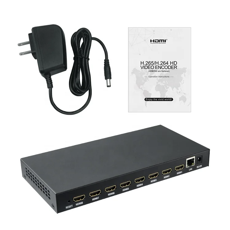 8 Channels 1080P H.264 HDMI Encoder radio & tv broadcasting equipment For Live Streaming
