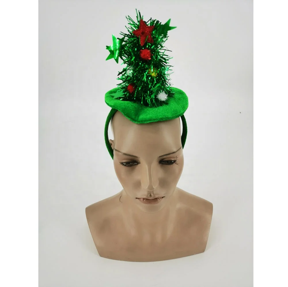 Christmas tree headband green color diadem hair clip party decoration