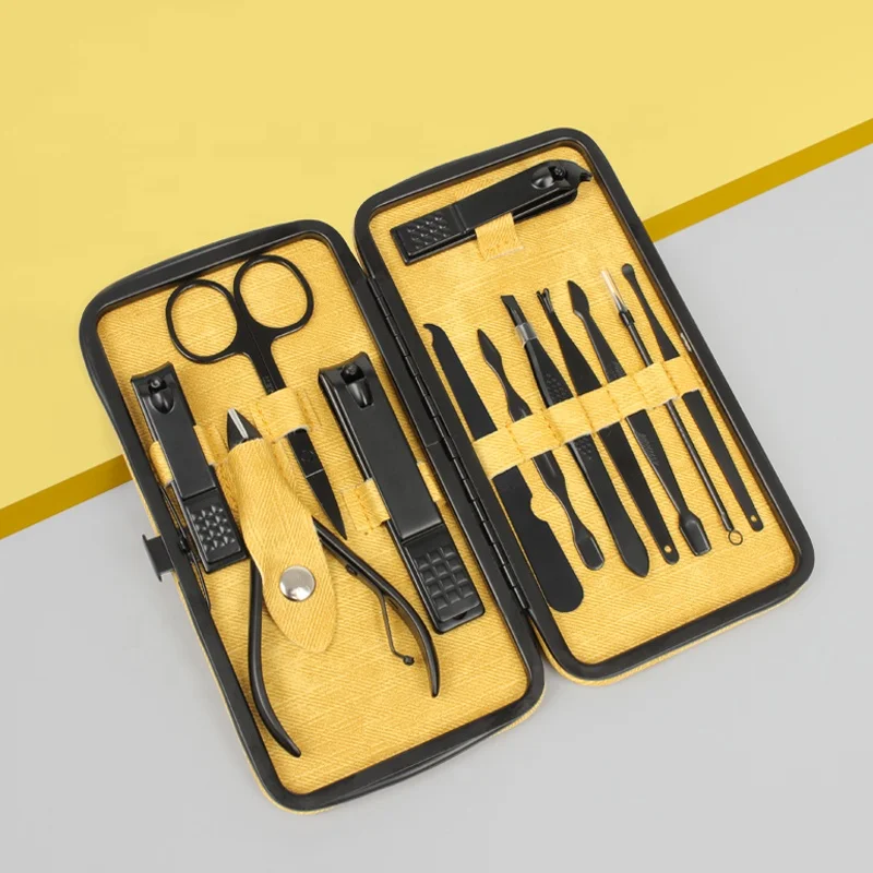 12 in 1 Professional Manicure Pedicure Set Nail Grooming Kit Nail Care Tools with Travel Case Nail Clippers