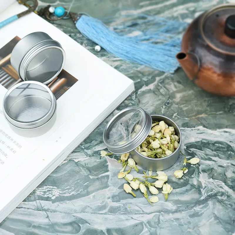 Star Packaging Custom Printed Empty Small Silver Metal Round Decorative  Clear Pvc Window On Lid Cookie Tin Boxes