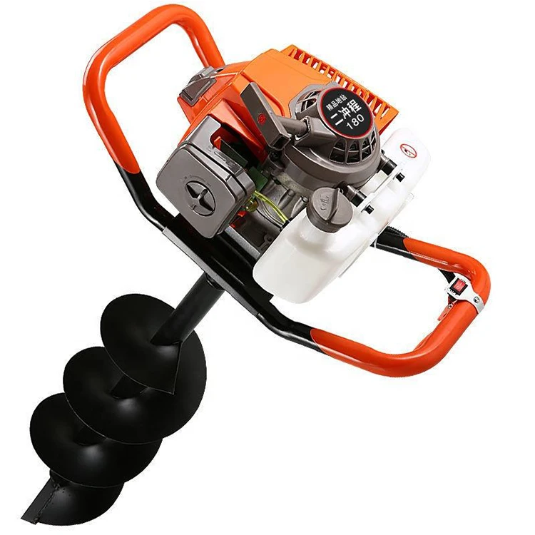 Chinese Gasoline Ground Hole Drilling Machine Tree Planting Earth Auger Hand Held Gasoline Ground Drill