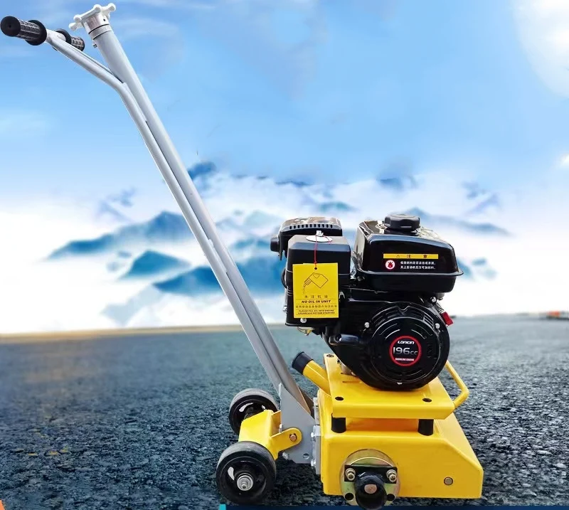 Spot goods electric concrete road scarifier with 90 carbide blades for road marking paint remover