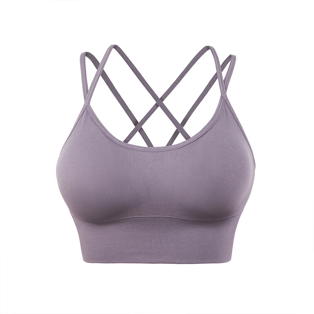 Best Seamless Gym Fit Push up Colorful Nude Nursing High Impact High Support Adjustable Strappy Sports Bra