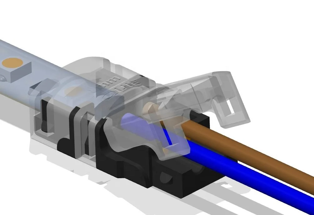 Cable to pcb 2 Pin Smd 2835 5050 IP65 Single Color Soldering Welding-free Tape Led Strip Light Connector