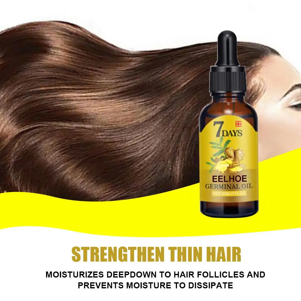 Costom 10/15/20/40ml Ginger Hair Loss Treatment Fast Hair Regrowth Essential Oil 7 Days Anti-loss Strong the Root of Hair Serum