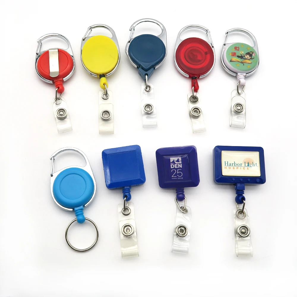 Cute Retractable Custom Resin Badge Reel Alligator Clip Yoyo Badge Reel Id Card Holder