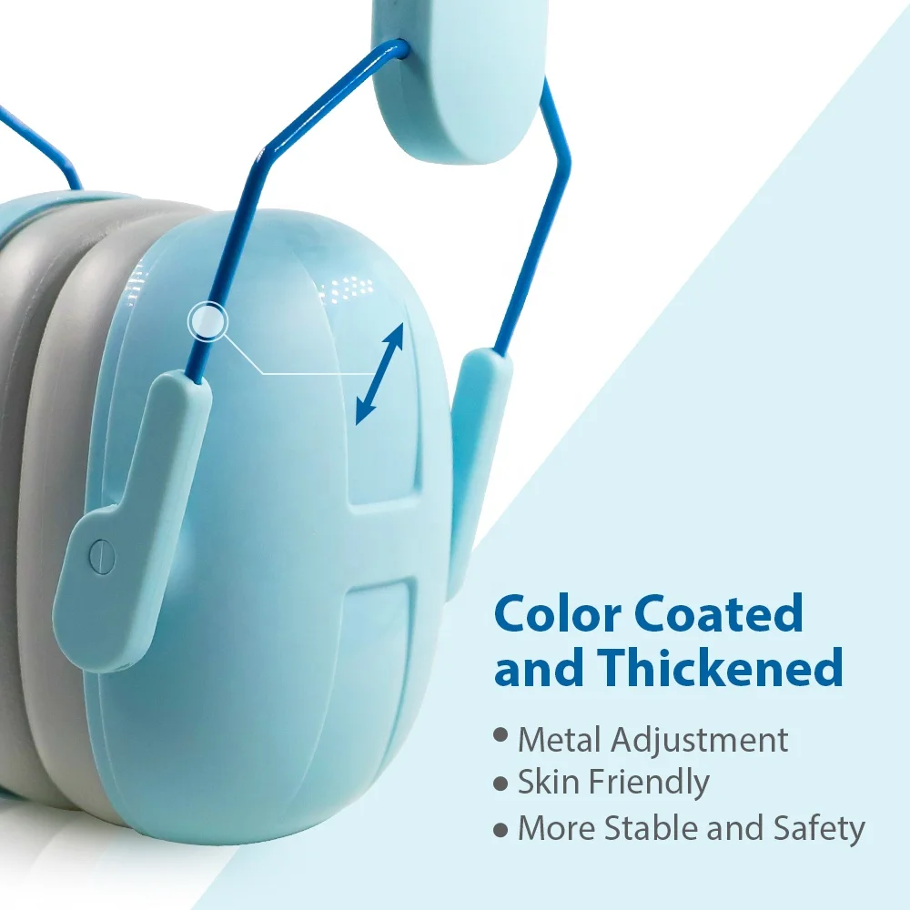 360 Degree Rotatable Foldable Child Noise Cancelling Headphones Hearing Protection Kids Earmuffs With 3 Different Holding Force